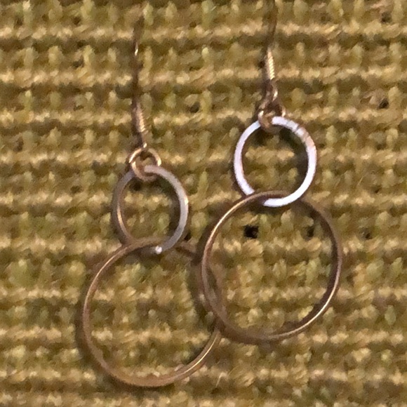 * EarRinGs * double silver hoop * - Picture 5 of 5